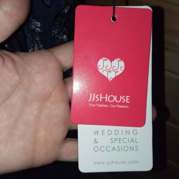 JJ's House Navy Chiffon/Lace MOB/Bridesmaid Dress - Picture 7 of 8